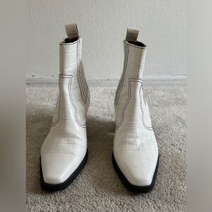 White Western Ganni Boots Size 40